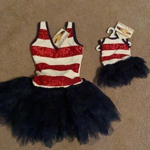 Ooh La La Couture Patriotic Dress with Dolly dress